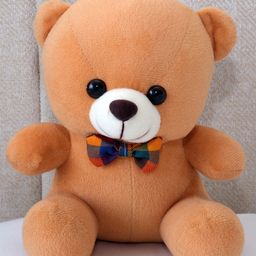 Dukiekooky Brown teddy bear with bow tie,Height - 20 cm-image-35