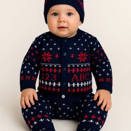 PARYAG Infants 5-Pcs Woolen Baby Apparel Gift Set-image-85