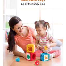 YAMAMA Stack N Sort Tower For Kids & Toddlers Early Educational Colorful Pyramid Sorter Tower Puzzle - Multicolor image 2