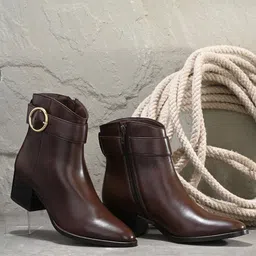 The Roadster Lifestyle Co Women Pointed Toe Casual Boots-image-4
