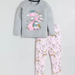 YK Girls Printed Pure Cotton Night suit-picture-6