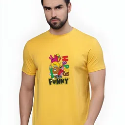 KaamBhari Graphic Printed Round Neck Regular Fit Cotton T-shirt-picture-37