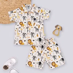 Moms Love Infant Boys Graphic Printed Pure Cotton Clothing Set-34