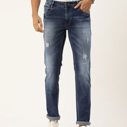 Parx Men Slim Fit Mildly Distressed Heavy Fade Stretchable Jeans-image-65