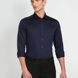 Arrow Blue Cotton Slim Fit Shirt-image-26