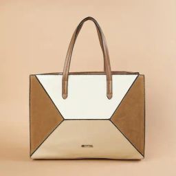 Code by Lifestyle Brown Color Block Handbag-picture-19