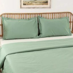 House This Sage Green Cotton 600 TC Double Duvet Cover-18