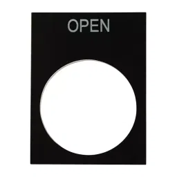 RS PRO Legend Plate for Use with Ptec Push Button Open, 1753961-14