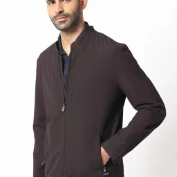Rare Rabbit Maroon Regular Fit Solid Jacket image 4