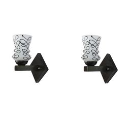 1ST TIME Black & White Set of 2 Printed Cylinder Shaped Wall Lamp-picture-23