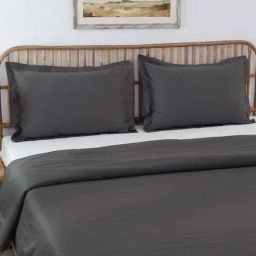 House This Pepper Grey Cotton 600 TC Double Duvet Cover-image-10