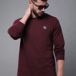 Difference Of Opinion Maroon Cotton Regular Fit T-Shirts-image-66