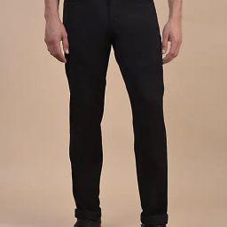 Cantabil Black Regular Fit Solid Jeans-image-18