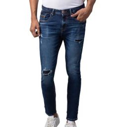Spykar Dark Blue Lightly Washed Jeans-image-82