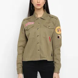 Royal Enfield Khaki Cotton Shirt-image-12