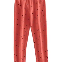 Nino Bambino Kids Brown Organic Cotton Printed Leggings-image-48