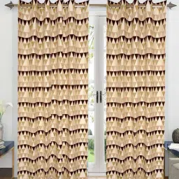 Saral Home Hill Brown 7 ft. Blackout Door Curtains - Set of 2-13