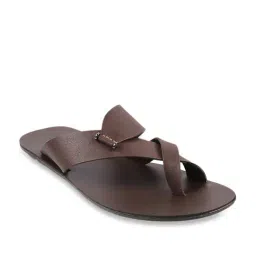 Metro Brown Cross Strap Sandals-image-56
