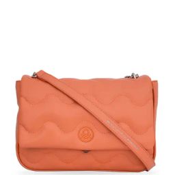 United Colors of Benetton Natalia Rust PU Quilted Sling Handbag-10