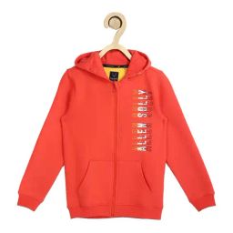 Allen Solly Junior Orange Cotton Logo Print Hoodie-picture-30