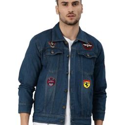 VOXATI Blue Full Sleeves Shirt Collar Denim Jacket-image-31