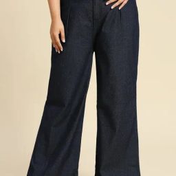 High Star Dark Blue Relaxed Fit High Rise Plus Size Jeans-image-56