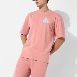 Campus Sutra Pink Regular Fit Oversized Lollipop Printed Co-Ord Set-picture-40