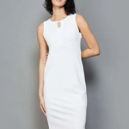 Ginger by Lifestyle White Shift Dress-image-99