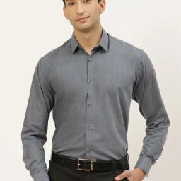 Sojanya Grey Cotton Regular Fit Shirt-image-82