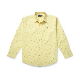 Gini & Jony Kids Yellow Cotton Printed Full Sleeves Shirt-image-23