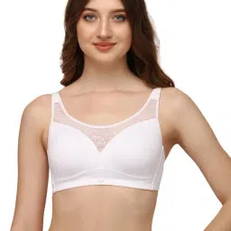Soie White Non-Wired Full Coverage Bra-image-2