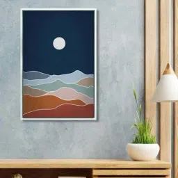 999Store Multicolor Canvas Wall Painting Panel With Fibre Frame-45