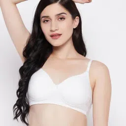Clovia White Full Coverage Padded Wireless T-Shirt Bra-13
