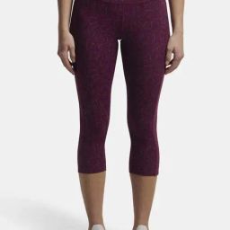 Jockey Purple Printed Sports Capris-47