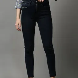 SHOWOFF Navy Solid Mid Rise Jeans-image-24