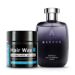 Ustraa Barood Eau De Parfum & Strong Hair Wax Hold - Wet Look - Set of 2-9