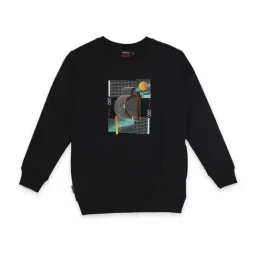 Gini & Jony Kids Black Printed Full Sleeves Sweatshirt-image-90