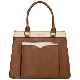 Accessorize London Tan Solid Medium Handbag with Pouch-image-24