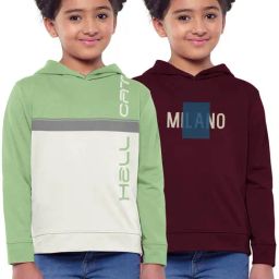 HELLCAT Green & Maroon Color Block Full Sleeves Sweatshirt(Pack Of 2)-image-29