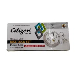 GENERIC Citizen 90 mm Stainless Steel Silver 3 Key Sets Disk Padlocks, VE#00061 (Pack 2 Piece)-44
