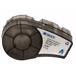 BRADY Continuous Label Roll Cartridge 1/8 inch x 7 ft White, 3PXV5-37