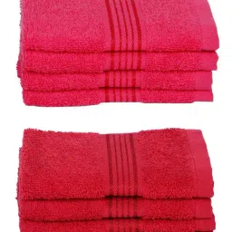 bianca LORENA 100% Cotton Super-Soft Terry Towels -8pc Face Towel (d`ross) solid-pink/red image 2