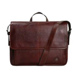 Tortoise CORTEZ Brown Leather Medium Messenger Bag - 15 inches-image-95