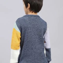 Monte Carlo Boys Multi Colored Wool Blend Self Sweater image 2