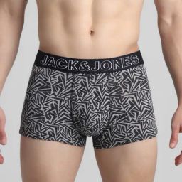 Jack & Jones Jet Black Regular Fit Printed Trunks-picture-43