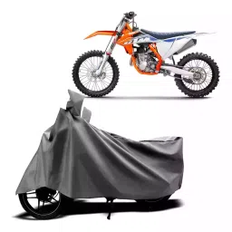 Auto Pearl Two Wheeler Cover with Bag for KTM 450, Silver-picture-39