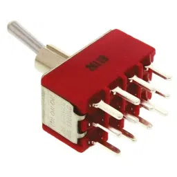 RS PRO Toggle Switch PCB Mount On-On-On 4PDT Through Hole Terminal, 7347012P image 3