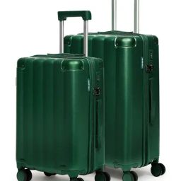 Assembly Green Medium Hardsided Checked Luggage Set of 2 (20, 24 Inch)-image-1