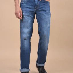 Cantabil Blue Regular Fit Solid Jeans-image-62