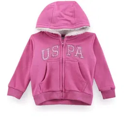 U.S. Polo Assn. Kids Pink Embellished Full Sleeves Sweatshirt-picture-43